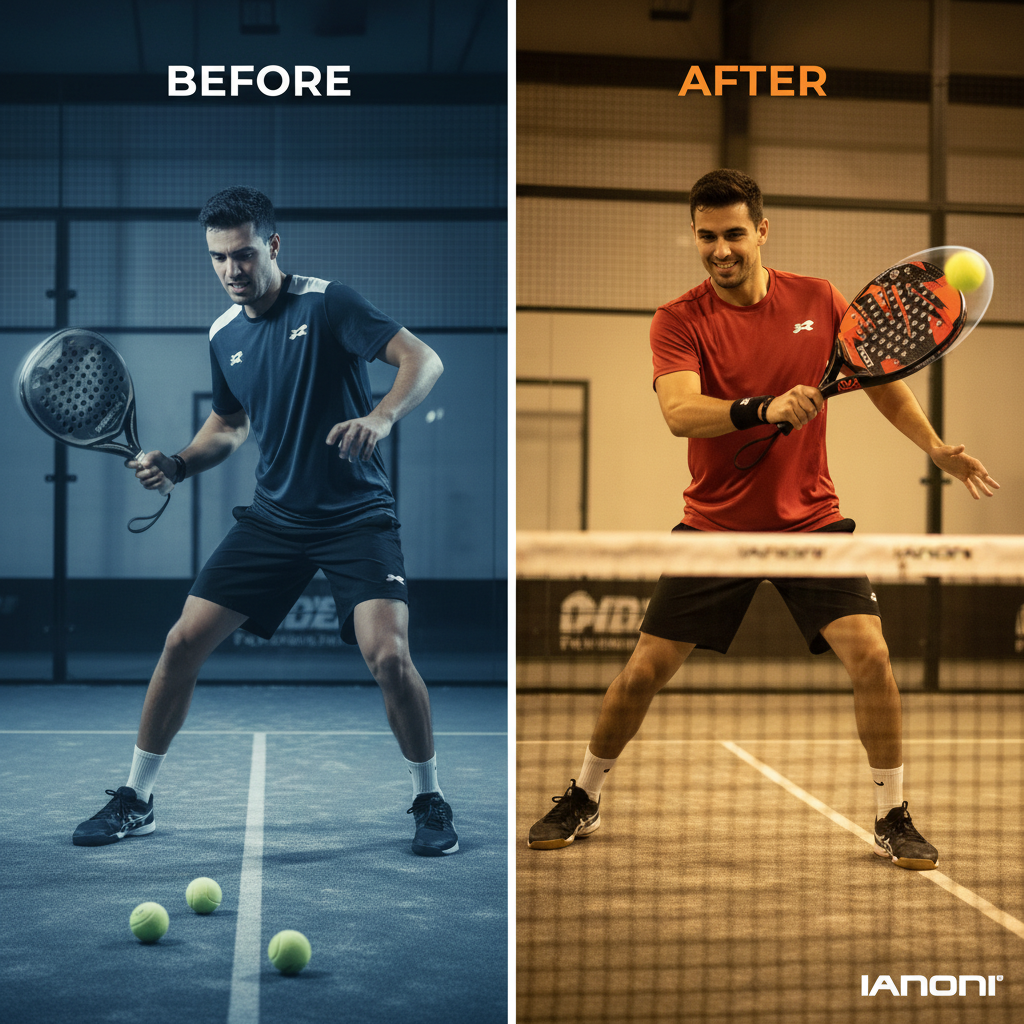 IANONI Padel Racket Carbon Fiber Surface with EVA Memory Flex Foam Core Padel Tennis Racquets Lightweight